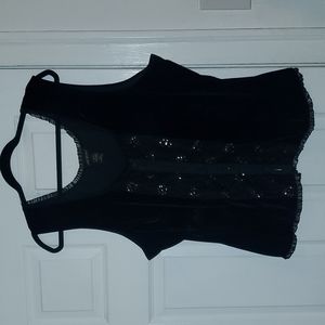 sequin velvet top
